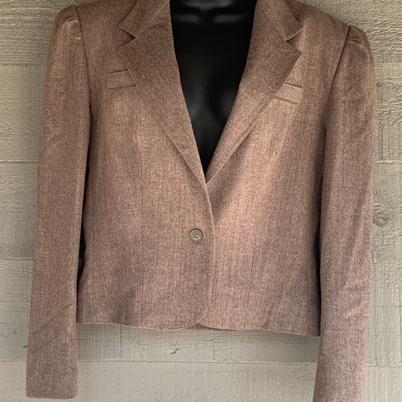 Women’s VTG 80s Wool Midi Skirt Suit Lined Tweed Brown Classic Fall  Preppy - Picture 6 of 12